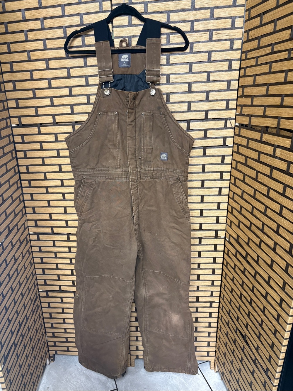 Berne brown overalls size large tall